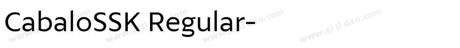 CabaloSSK Regular字体转换